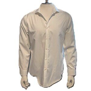Calvin KIein White Button Down Dress shirt, Size 16 32/33